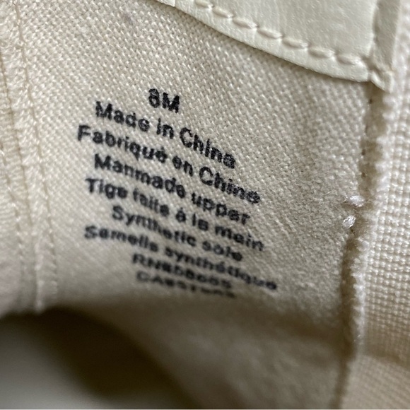 Open Edit Mya White Faux Leather Lug Sole Chelsea Boot 8M - Picture 12 of 15